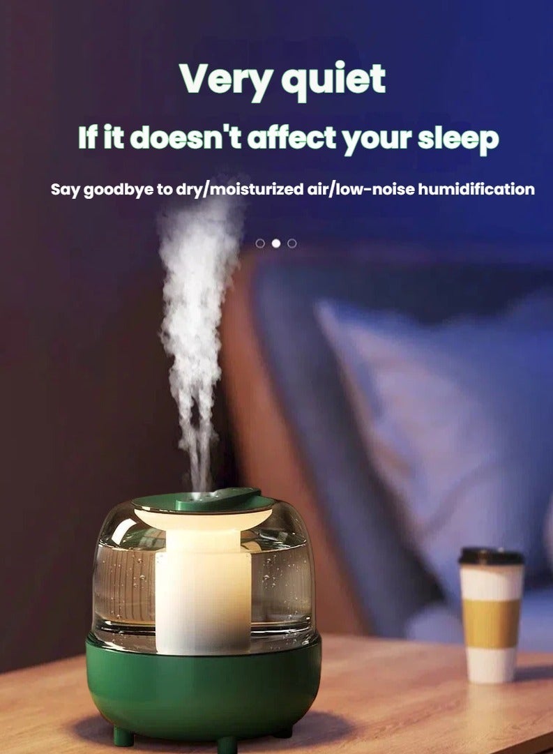 بيتينو جهاز ترطيب ذكي بسعة كبيرة بسعة 4 لتر، رذاذ مزدوج قابل للتعديل، حجم الضباب، إيقاف تشغيل تلقائي للطاقة مع إضاءة محيطة، ضوضاء منخفضة، غرفة نوم مكتبية قابلة للتطبيق (باللون الأخضر) - Image 5